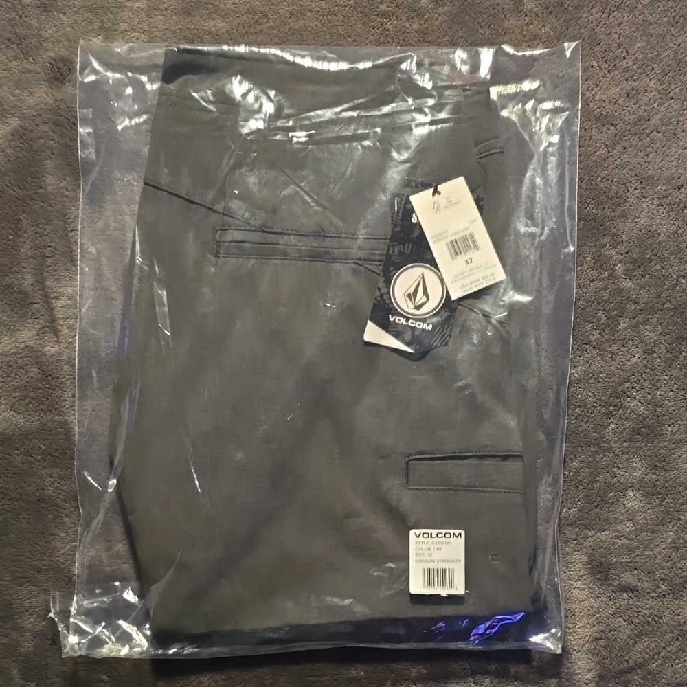 Volcom Kerosene Hybrid Shorts In Charcoal